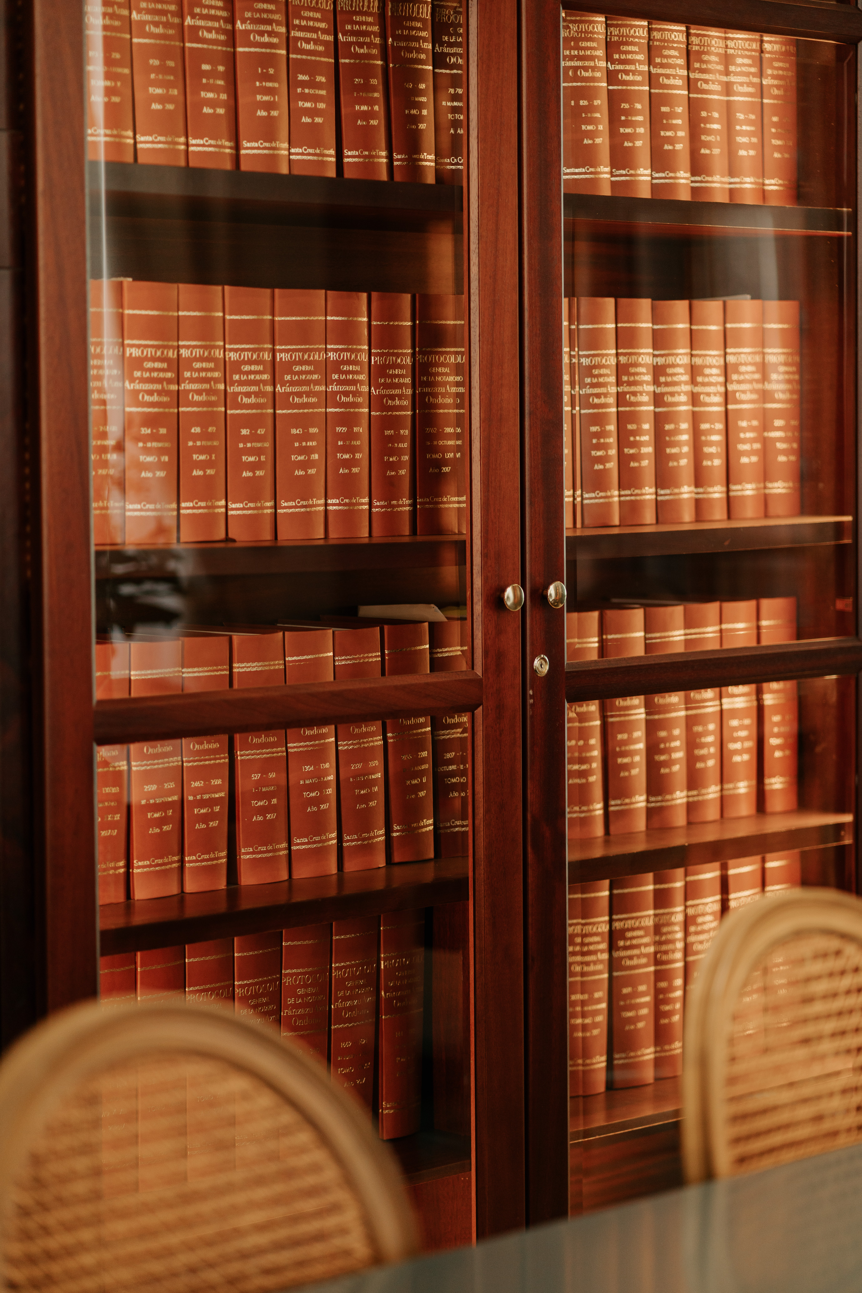Protocolos notariales en una librería